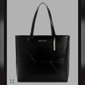 Nine West Stevei Triple Compartment Black Tote